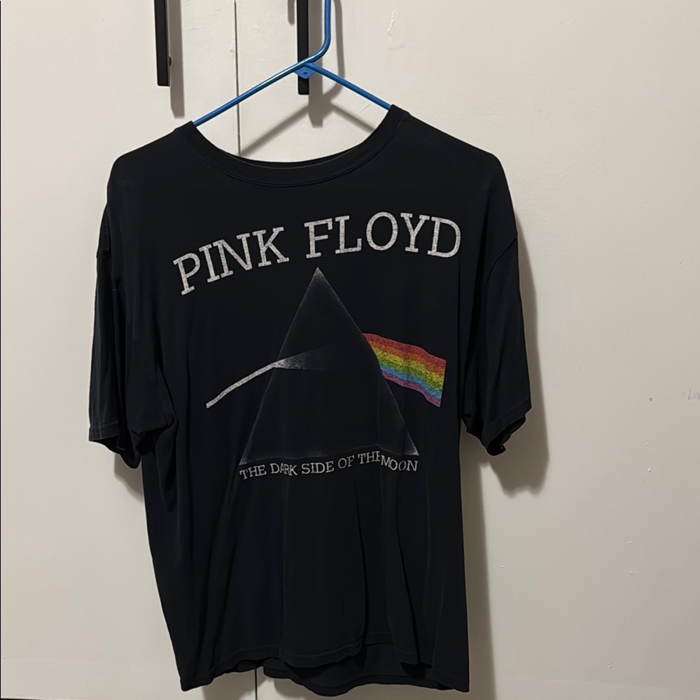 Pink Floyd Black Tee with Rainbow Graphic
